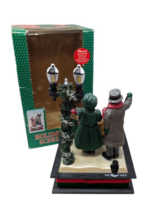 Vintage Liberty Bell Christmas Holiday Creations Musical Carolers Scene Dickens - Picture 2 of 8